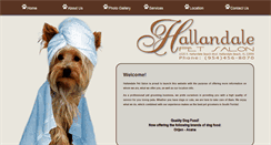 Desktop Screenshot of hallandalepetsalon.com